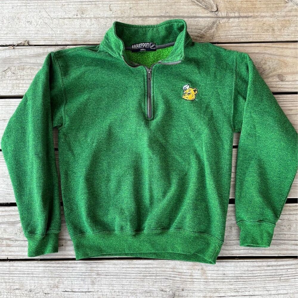 Barefoot Women’s Green Quarter-Zip Pullover Sweater Size‎ S Casual